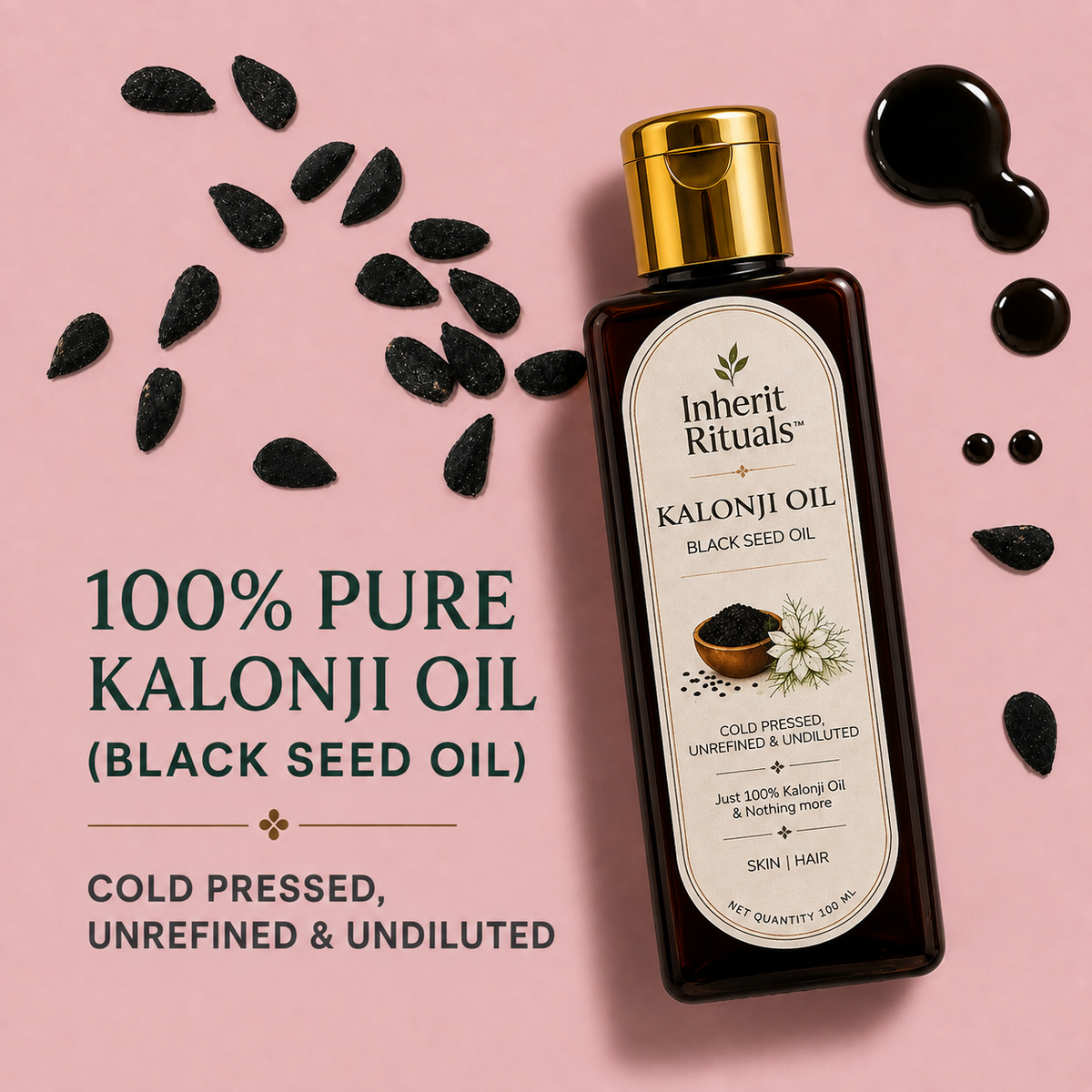 Kalonji Oil [Cold Pressed Black Seed Oil, Kalonji Ka Tel]
