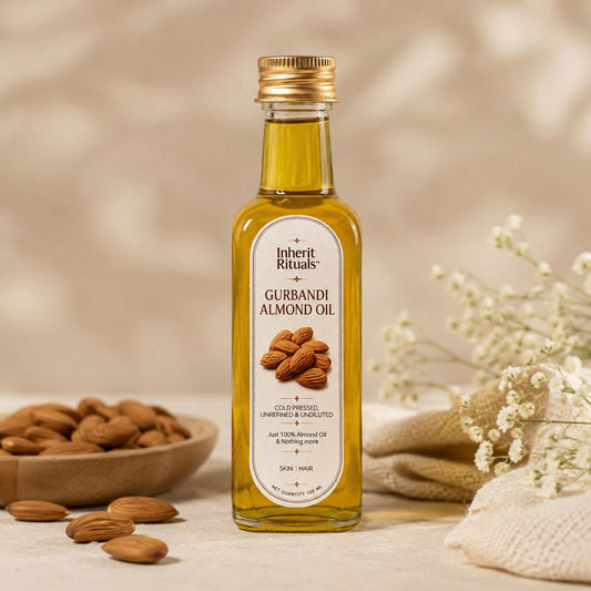 Wood-Pressed Gurbandi Almond Oil | Organic & 100% Pure Badam ka Tel | Healthy & Glowy Skin | Baby | Kids | Adults