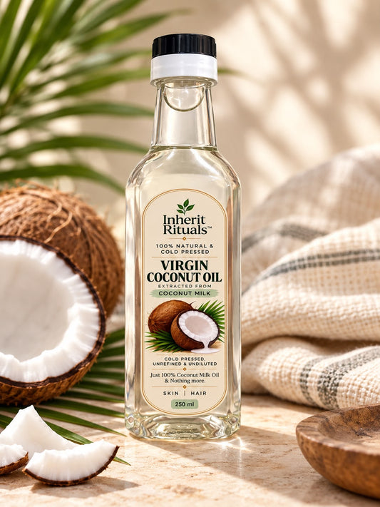 Extra Virgin Cold Pressed Unrefined Coconut Oil from Coconut Milk - 250 ml